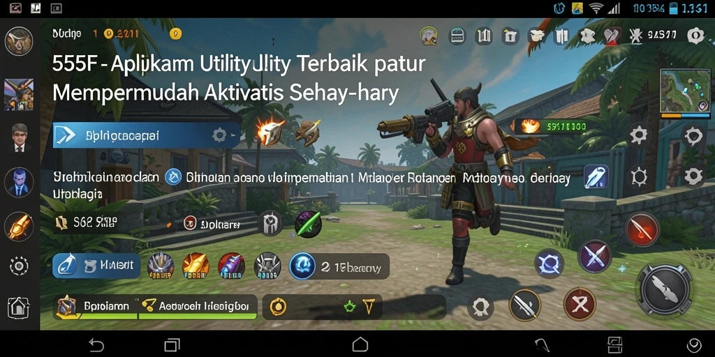 Tampilan screenshot <strong>555F</strong> menunjukkan fitur pengingat dan kalkulator yang efisien.
