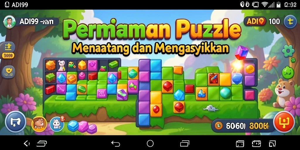 Screenshot gameplay ADI99 dengan teka-teki menantang dan grafis menarik.