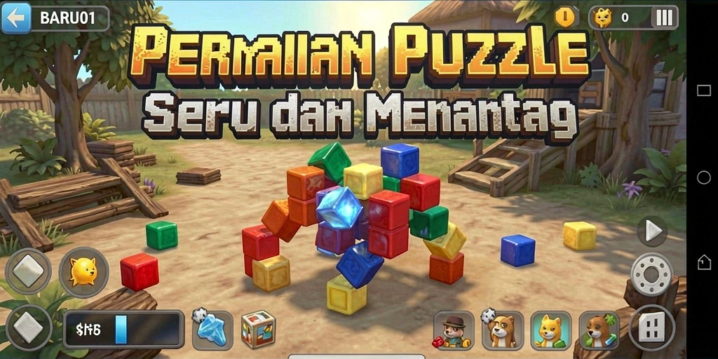 Screenshot gameplay dari BARU01 menampilkan tantangan Puzzle yang menarik.