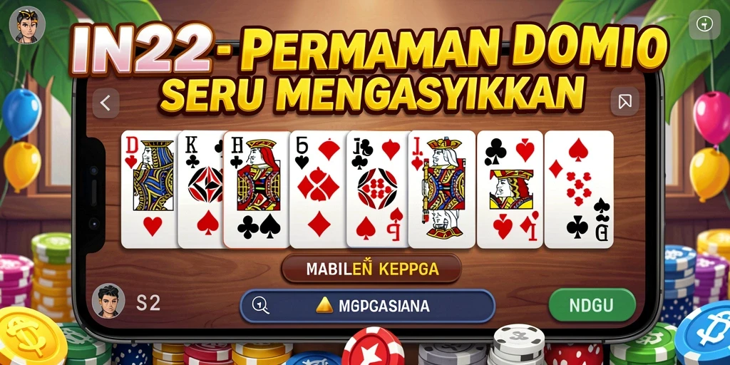 Tangkapan layar IN22 menunjukkan pemain menikmati permainan Domino.
