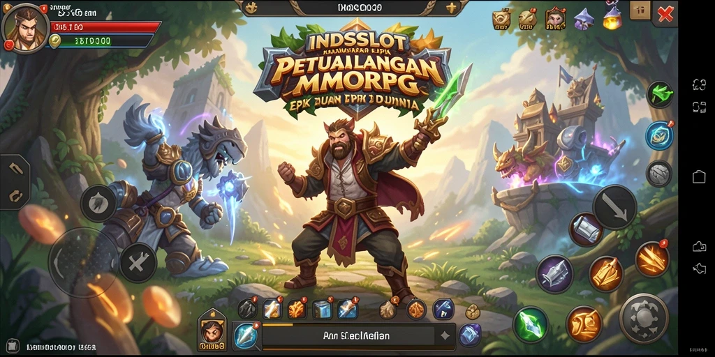 Screenshot gameplay INDSLOT yang menampilkan petualangan seru dalam dunia MMORPG.