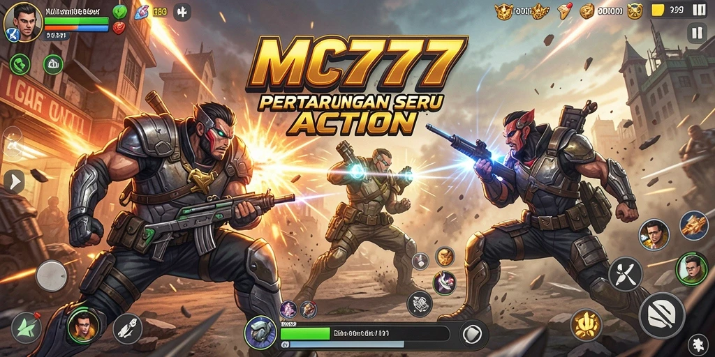 Gameplay seru saat bertarung dengan karakter di MC777.