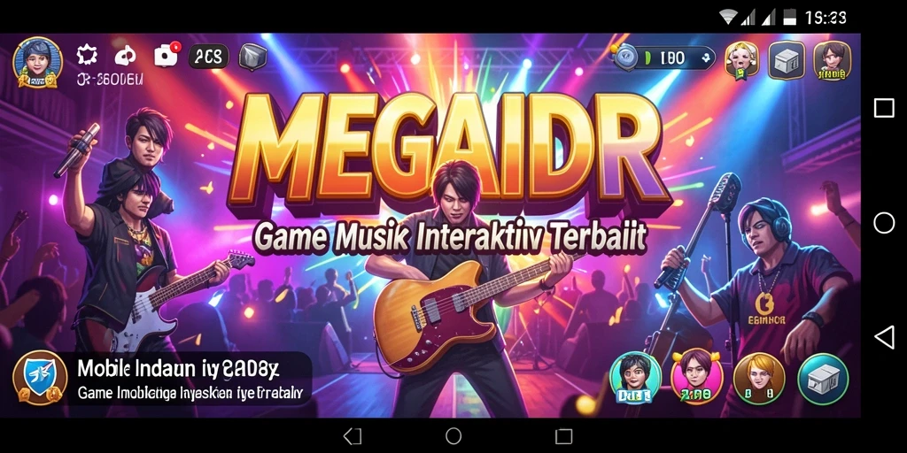 Gameplay seru MEGAIDR dengan berbagai genre musik.