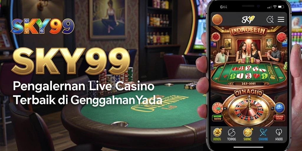 Tampilan gameplay Live Casino yang menarik dan mendebarkan di SKY99.