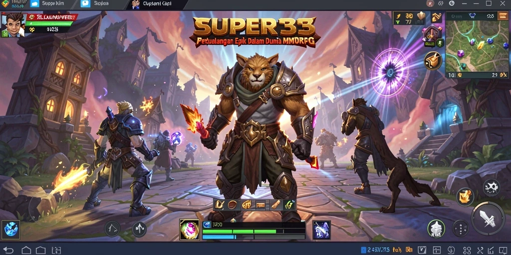 Menampilkan gameplay aksi dan eksplorasi dalam <strong>SUPER33</strong>.