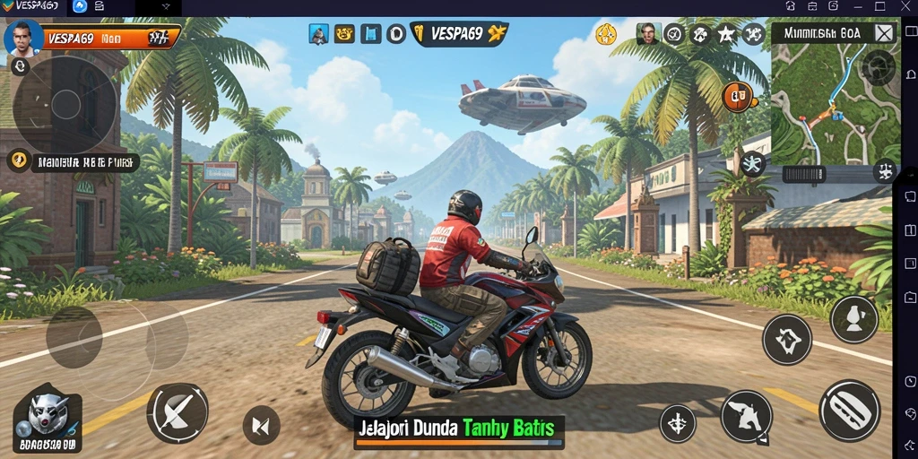 Tampilan gameplay yang menyuguhkan kebebasan eksplorasi dunia.